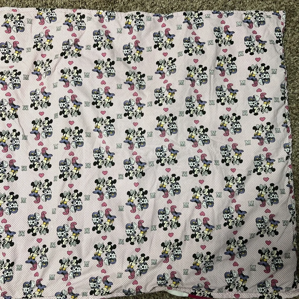 Minnie Mouse Handmade Patchwork Crib Quilt Throw Stroller Baby Blanket ‎ 36x40